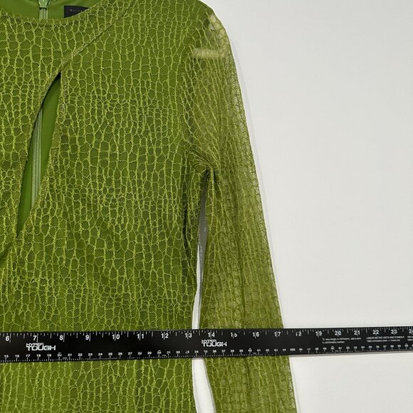 Michael Costello x REVOLVE Lauren Green Maxi Dress High Slit Long Sleeve - Picture 7 of 16